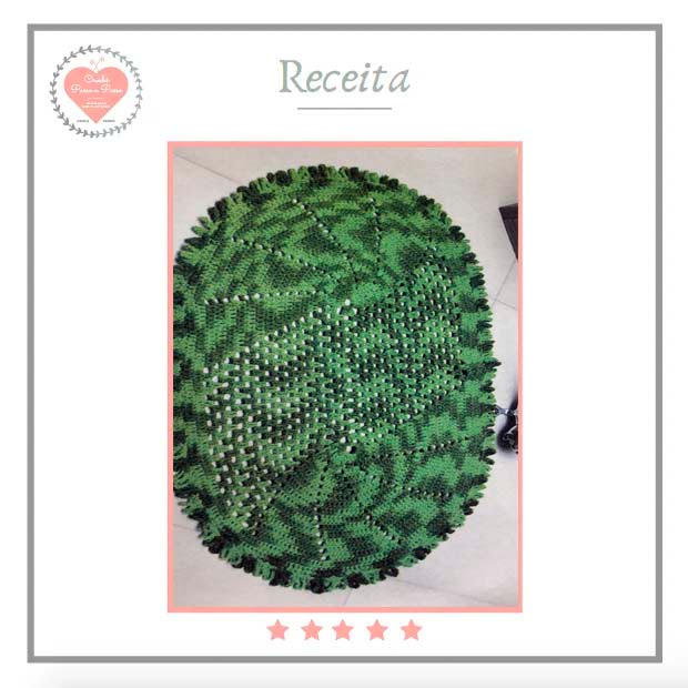 Tapete Oval Muschio Crochê